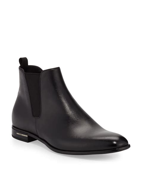 prada lug chelsea boots|prada saffiano leather chelsea boot.